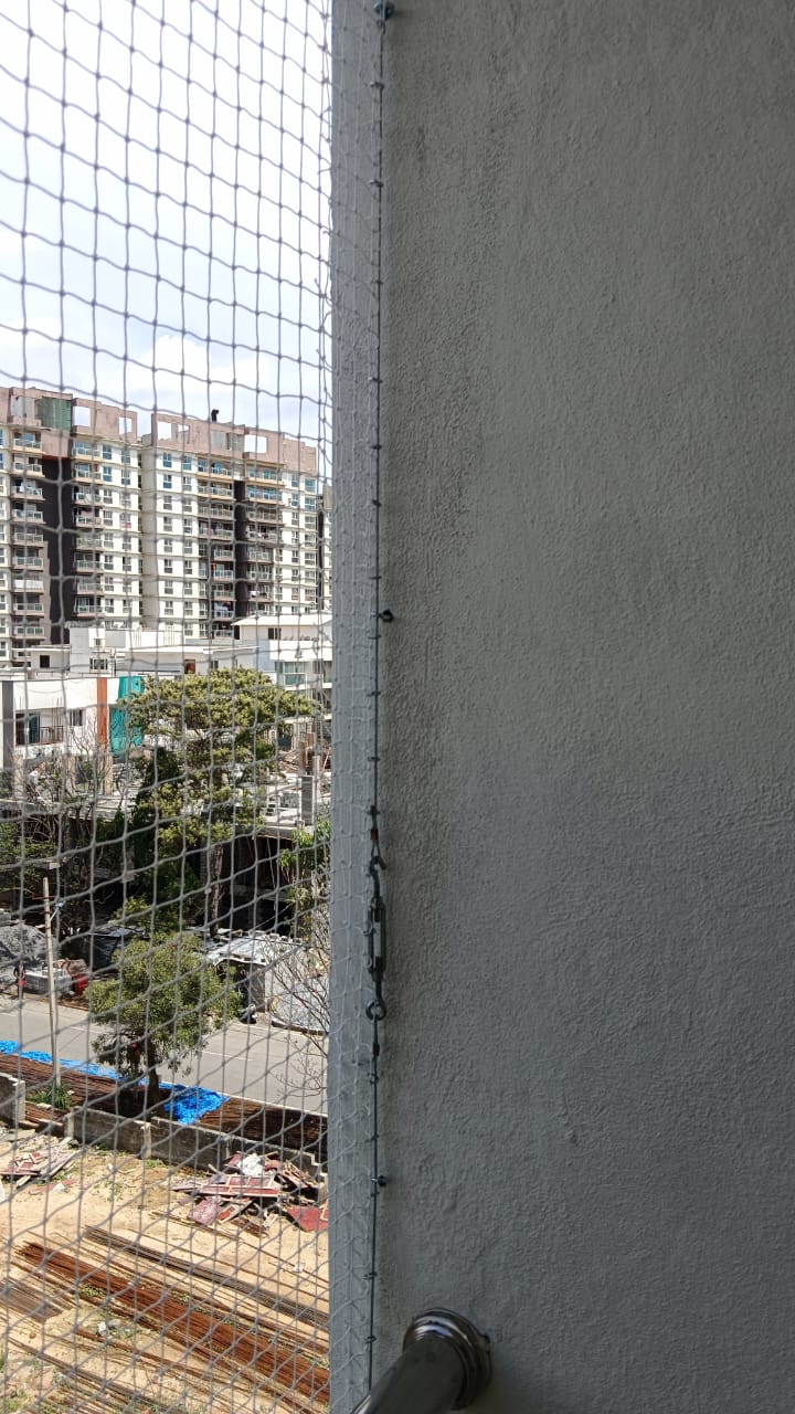 Pigeon net installation service in Bangalore balcony