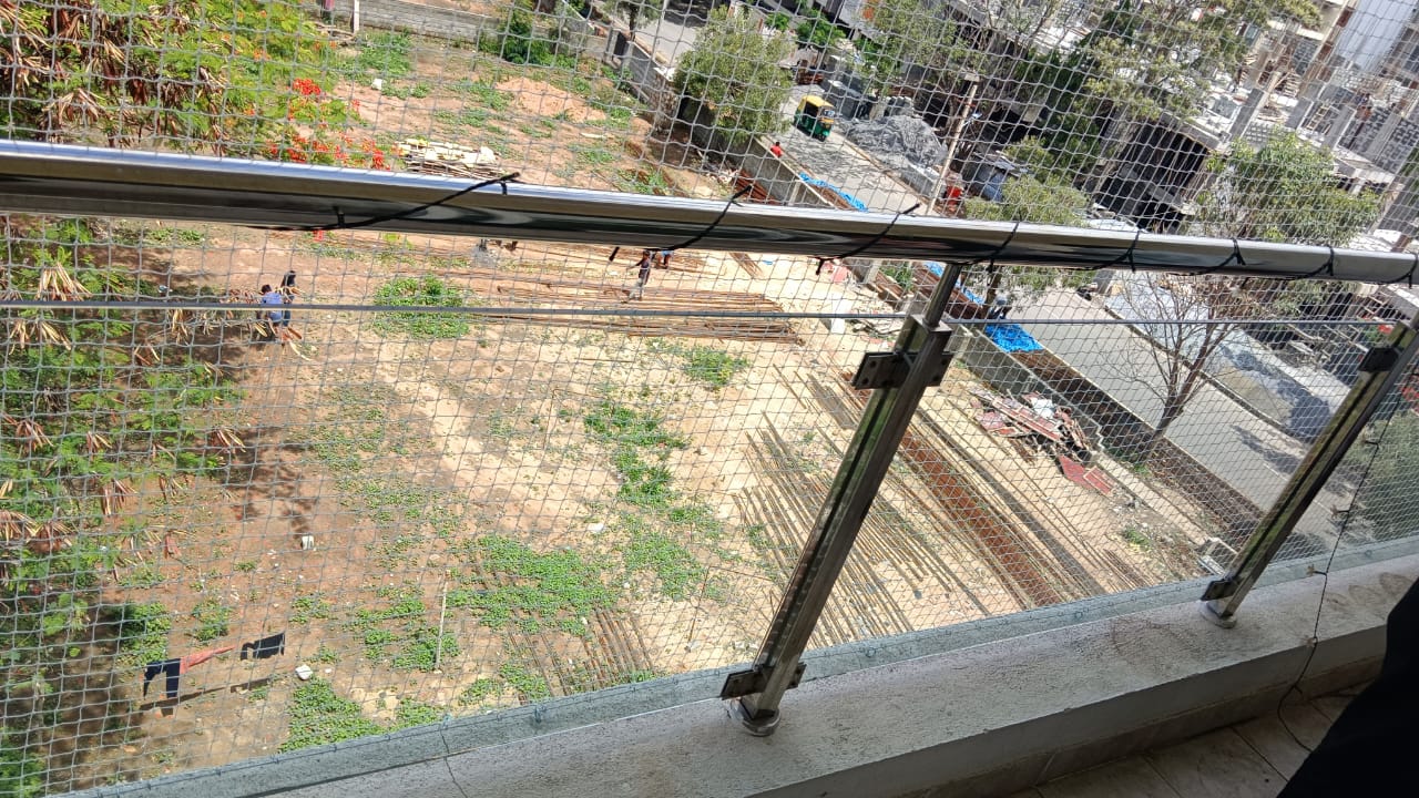 High rise balcony bird net installation Bangalore